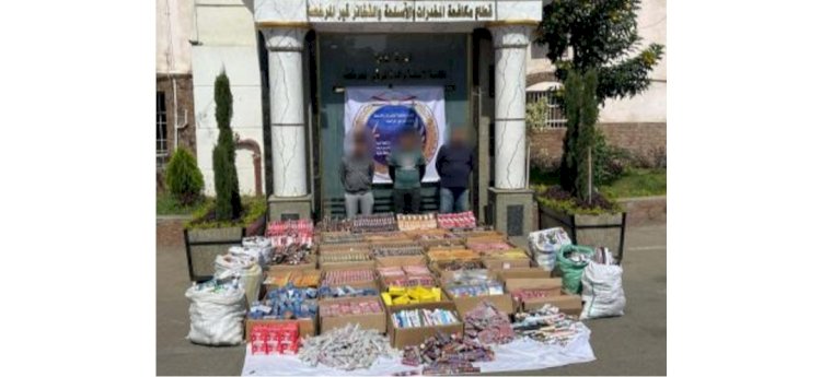 ضبط 2 مليون قطعة ألعاب نارية بحوزة 3 أشخاص بالقليوبية