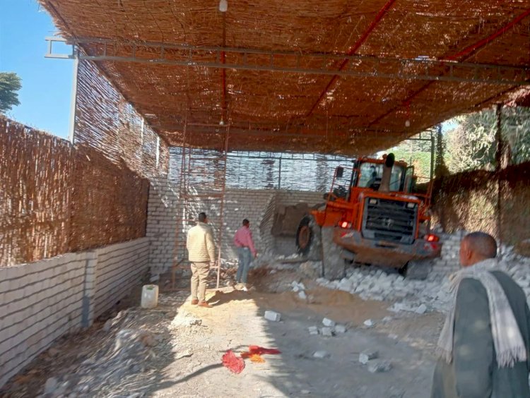 إزالة وإيقاف 56 تعديًا ومخالفات بناء ضمن الموجة 25  بالمنيا