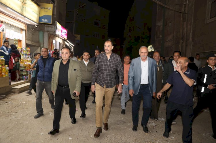 محافظ سوهاج يتفقد أعمال رصف وتجميل منطقة إيديال والسوق القديم بمدينة ناصر