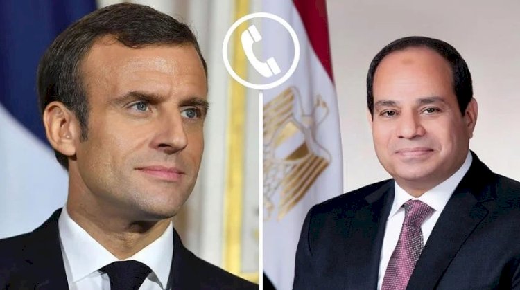 الرئيس السيسي يبحث تليفونيا تطورات الأوضاع في غزة مع الرئيس الفرنسي