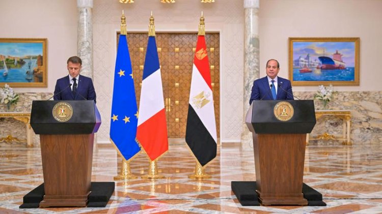 النص الكامل لكلمة الرئيس  السيسي بالمؤتمر الصحفي مع رئيس الجمهورية الفرنسية