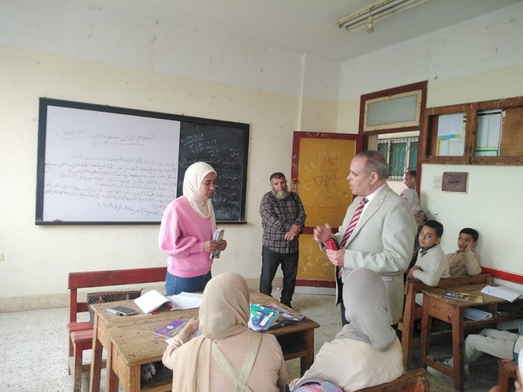 جولة تفقدية على المدارس لوكيل تعليم كفر الشيخ ومدير إدارة بيلا