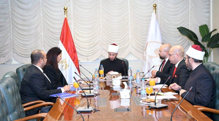 وزير الأوقاف يستقبل وفد هيئة فولبرايت