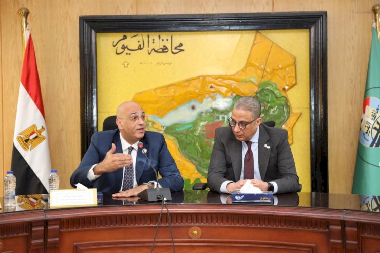 باسل والانصاري يبحثات التعاون لدعم المشروعات بالفيوم