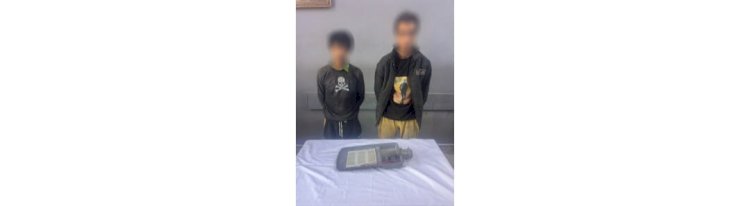 كشف ملابسات فيديوعن قيام شخصين بسرقة كشاف من أحد أعمدة الإنارة بالقاهرة
