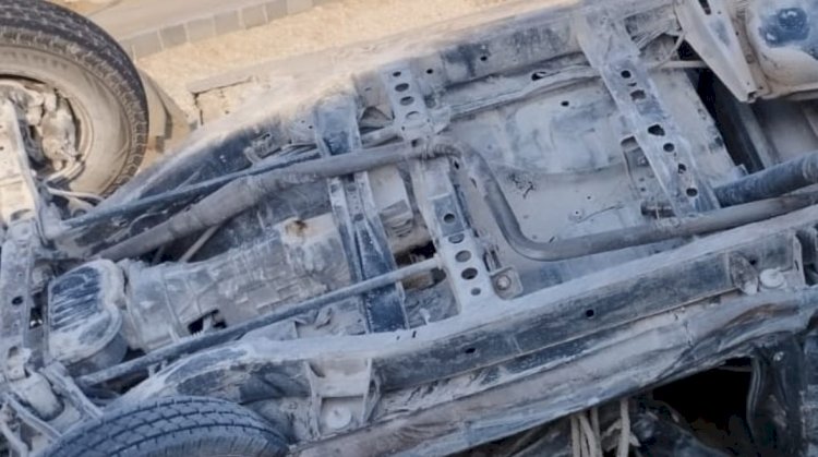 مصرع شخص وإصابة 4 في انقلاب سيارة ربع نقل بصحراوي المنيا