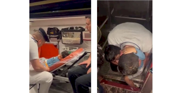 إنقاذ طفل علقت إحدى قدميه داخل مصعد بأحد العقارات بالإسماعيلية