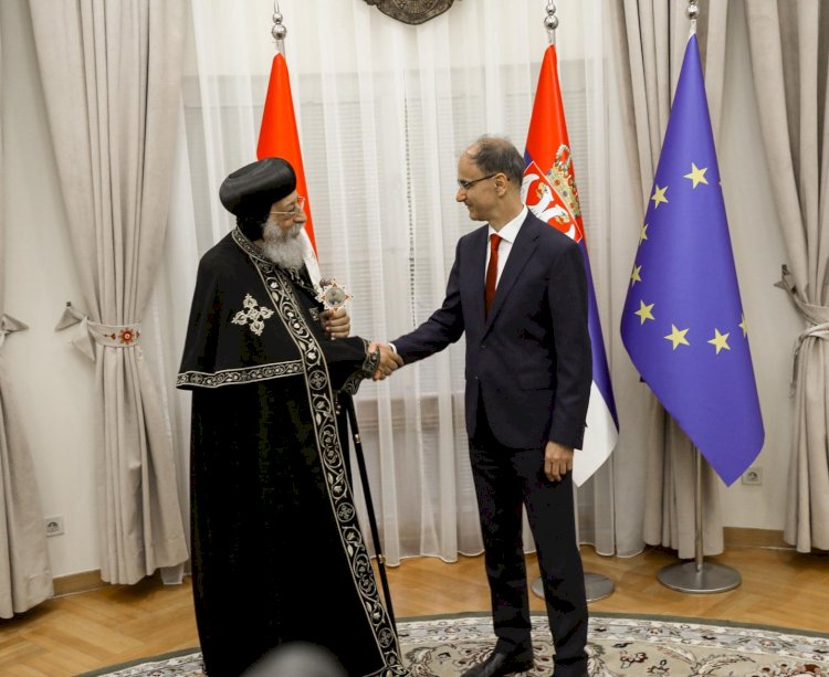 رئيس وزراء صربيا يستقبل البابا تواضروس