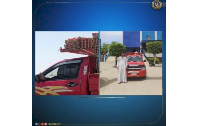 ضبط بطل فيديو قائد سيارة نقل اخرج قدمه من الشباك اثناء السير بالشرقية