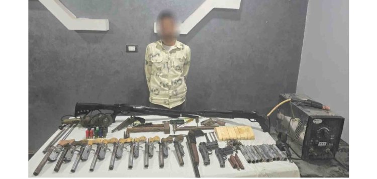 ضبط متهم لقيامه بإدارة ورشة لتصنيع الأسلحة  بدون ترخيص بالدقهلية