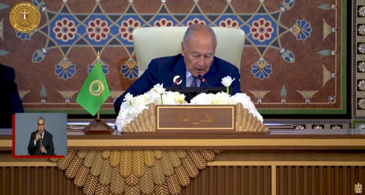 أبو الغيط يطالب بإقامة دولة فلسطينية مستقلة في القمة العربية الـ 34 في بغداد