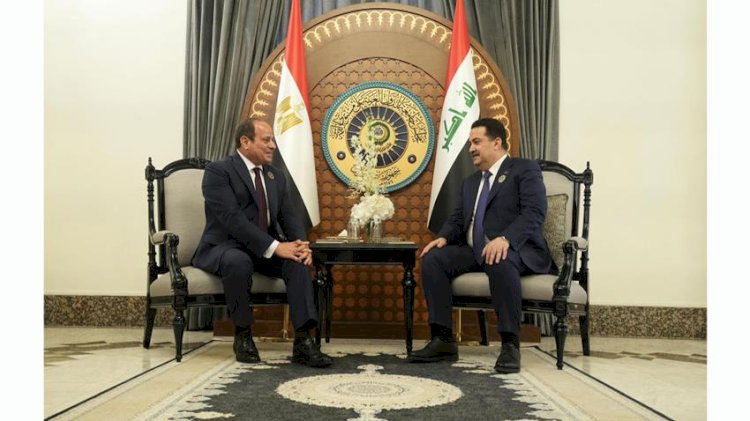 الرئيس السيسي يلتقي رئيس الوزراء العراقي على هامش القمة العربية الـ 34