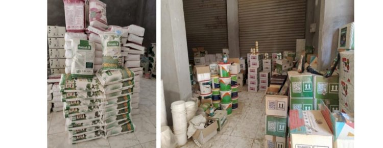 ضبط مصنع أسمدة ومخصبات زراعية مغشوشة ومجهولة المصدر بالمنوفية