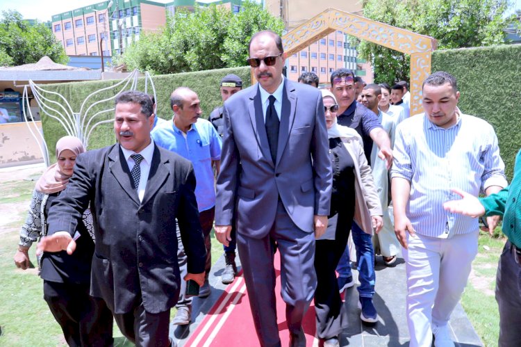 محافظ سوهاج يتفقد المدرسة المصرية اليابانية ويفتتح حديقة الزهور بجهينة