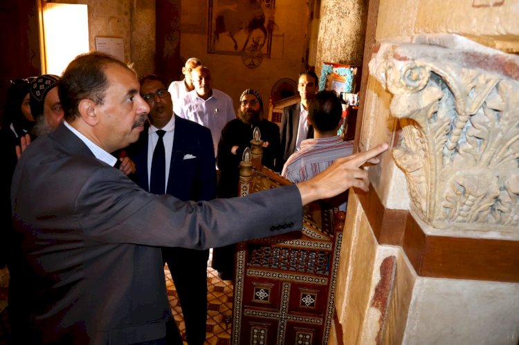 محافظ سوهاج يزور الدير الأبيض والدير الأحمر اهم المواقع الاثرية بالمحافظة