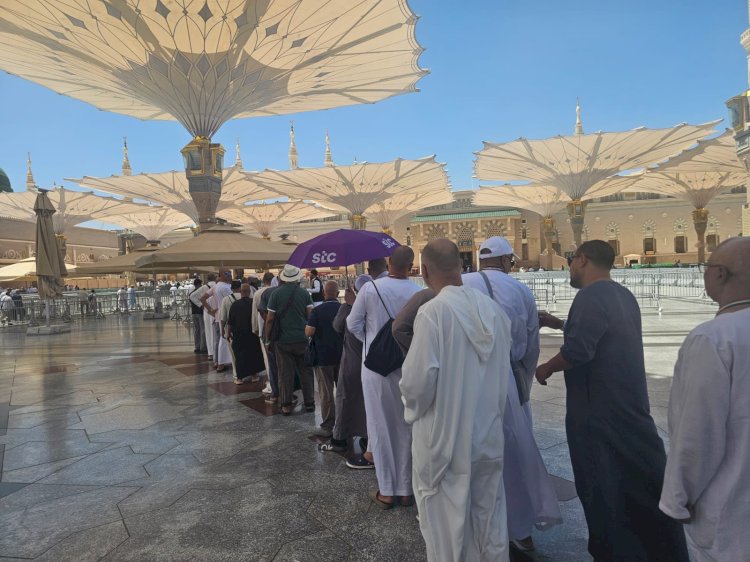 بعثة حج الجمعيات الأهلية تنظم زيارات الحجاج للروضة الشريفة