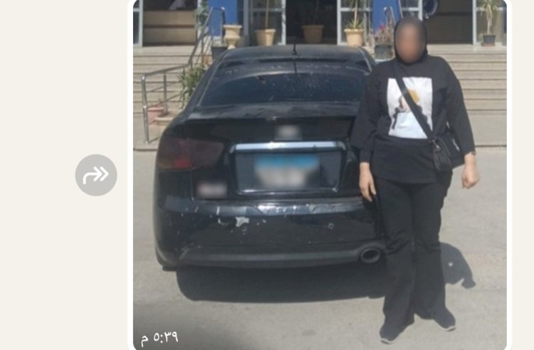 حقيقة فيديو قيام قائدة سيارة بثنى لوحاتها المعدنية بالقاهرة