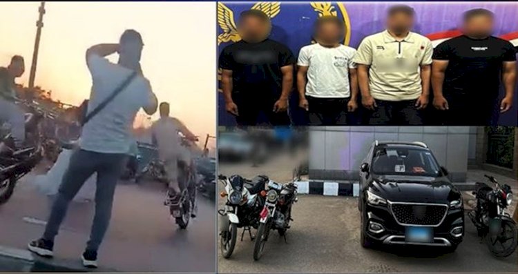 كشف فيديو قيام قائدى سيارة ودراجات بأداء حركات إستعراضية بالقاهرة