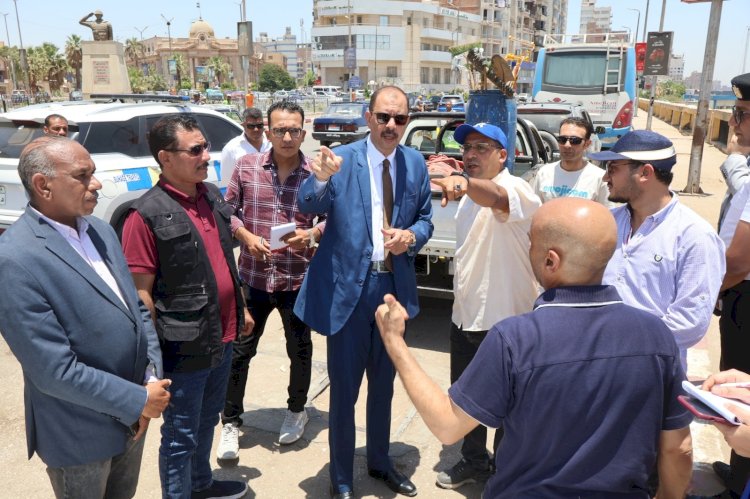 سراج يتفقد أعمال مشروع إنشاء كوبري الكورنيش الغربي