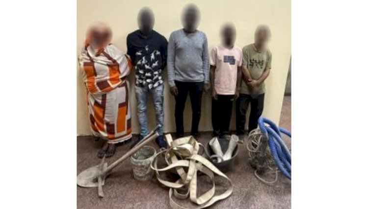 القبض علي ٥ متهمين بالتنقيب عن الاثار بالقاهرة