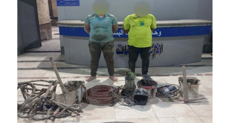 ضبط عاملان لقيامهما بالتنقيب عن الآثار بالقاهرة