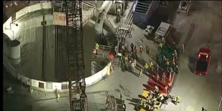 انهيار نفق بداخله 31 عاملًا في لوس أنجلوس