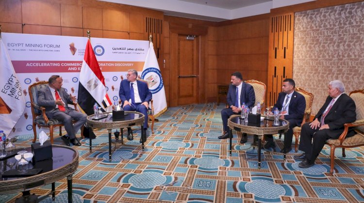 بدوي يناقش مع رئيس شركة النوبة أنشطة الشركة  فى مجال البحث والتنقيب وإنتاج الذهب