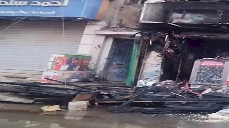 حريق هائل يلتهم محمصة في المنيا