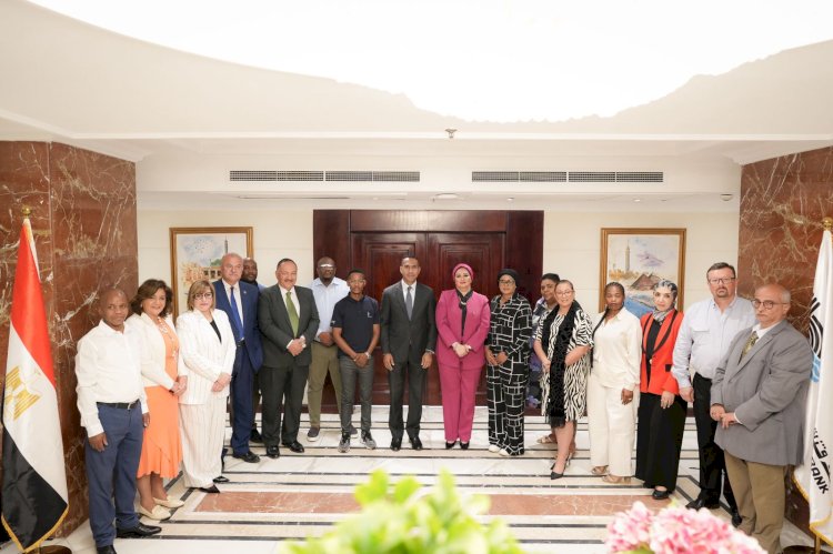 بنك قناة السويس يستقبل وفد اتحاد نقابات جنوب إفريقيا "ساسبو"