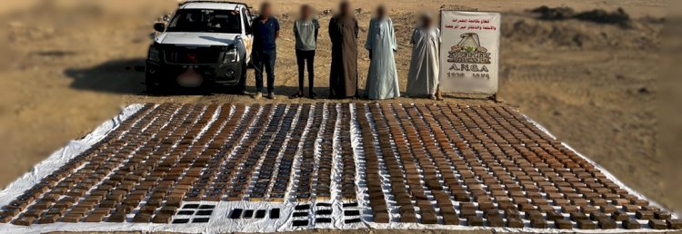 ضبط تشكيل عصابي بحوزته طن حشيش