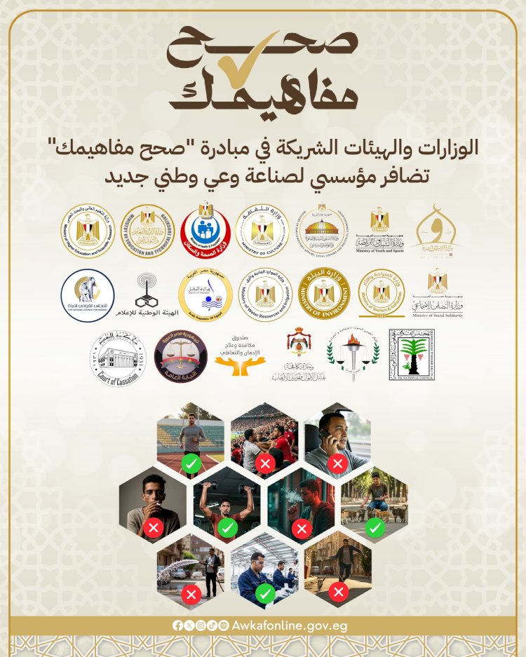 الوزارات والهيئات الشريكة في مبادرة "صحح مفاهيمك"