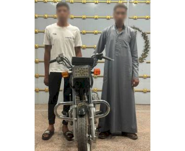 ضبط المتهمين باداء حركات استعراضية بدراجة ببني سويف