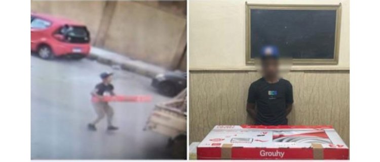 القبض علي عاطل لقيامه بسرقة شاشة تليفزيون بالإسكندرية