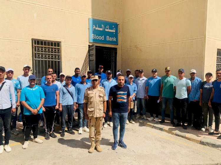 استمرار حملات طلاب التربية العسكرية بجامعة كفر الشيخ للتبرع بالدم