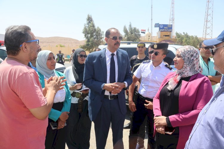محافظ سوهاج يتفقد أعمال تطوير وتحديث بوابة المدخل الغربي لمركز ومدينة سوهاج