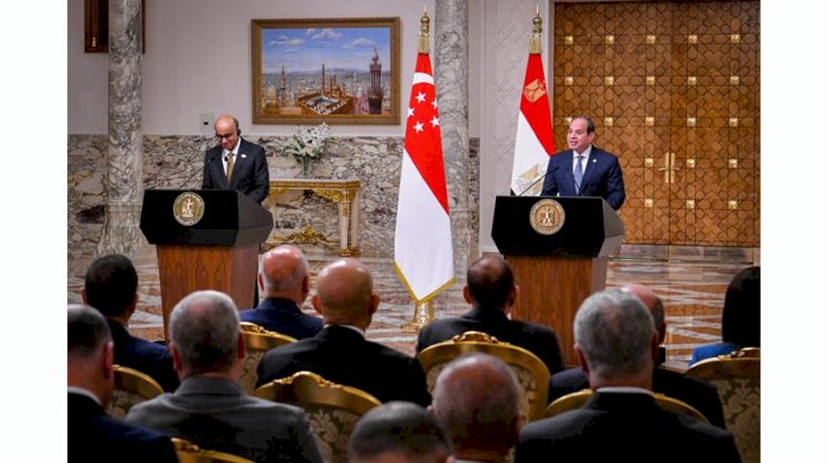 النص الكامل لكلمة الرئيس السيسي خلال المؤتمر الصحفي المشترك مع رئيس سنغافورة