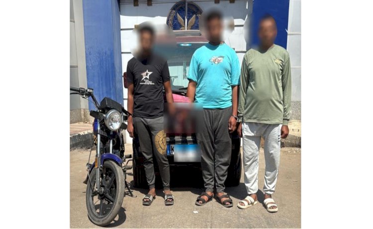 ضبط المتهمين بسرقة دراجة نارية بالجيزة