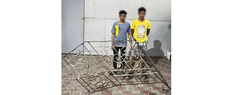 ضبط سارقي حديد سلم أحد المنازل بالشرقية