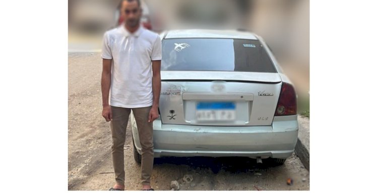 القبض علي سائق  لقيامه بطمس اللوحات  المعدنية بالجيزة