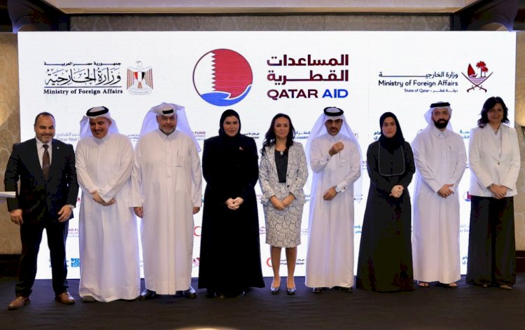 مايا  تشهد احتفالية التعاون المصري القطري لتلبية الاحتياجات الإنسانية بغزة