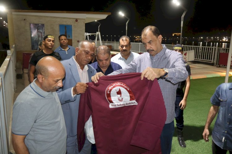 محافظ سوهاج يتفقد الممشى والمرسى السياحيين بالكورنيش الغربي