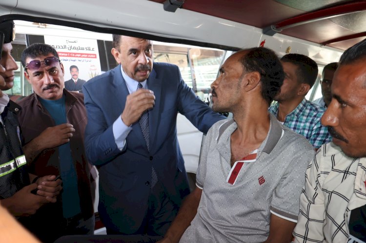 محافظ سوهاج يتفقد مواقف "طهطا وجهينة"  وأعمال التجميل بمدخل سوهاج البحري