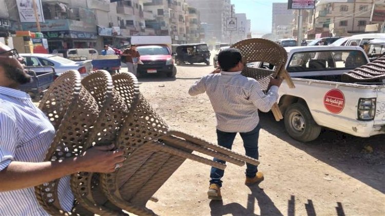 تحرير 300 محضر إزالة إشغالات في حملة مكبرة بمركز سمالوط بالمنيا