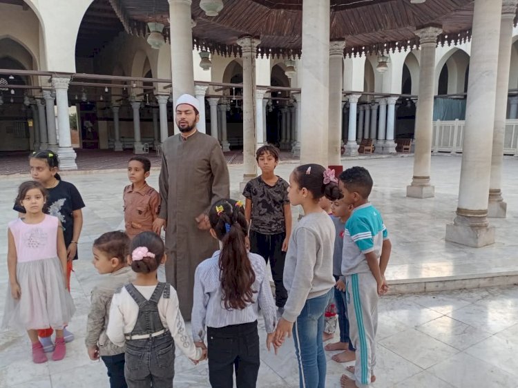أوقاف دمياط تنظّم جولات ميدانية لأطفال البرنامج التثقيفي للتعرف على المعالم الأثرية
