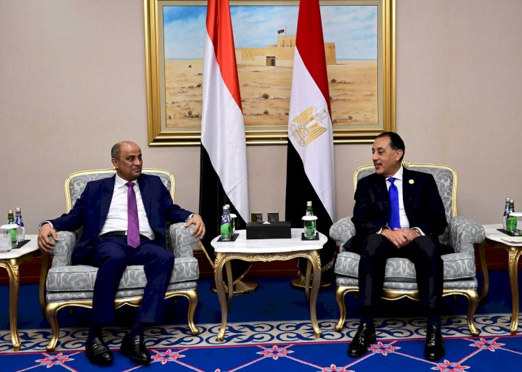 مدبولي يلتقي رئيس مجلس الوزراء اليمني