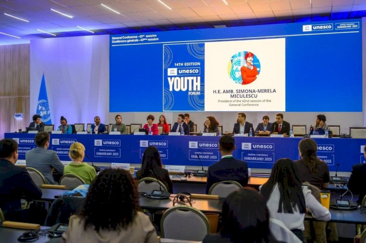 تمثيل طالب من ابناء جامعة المنيا لشباب العالم فى منتدى اليونيسكو بأوزباكستان