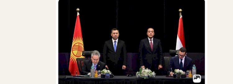 رئيس الجمهورية القيرغيزية ورئيس الوزراء يشهدان توقيع اتفاقيات التعاون بين البلدين