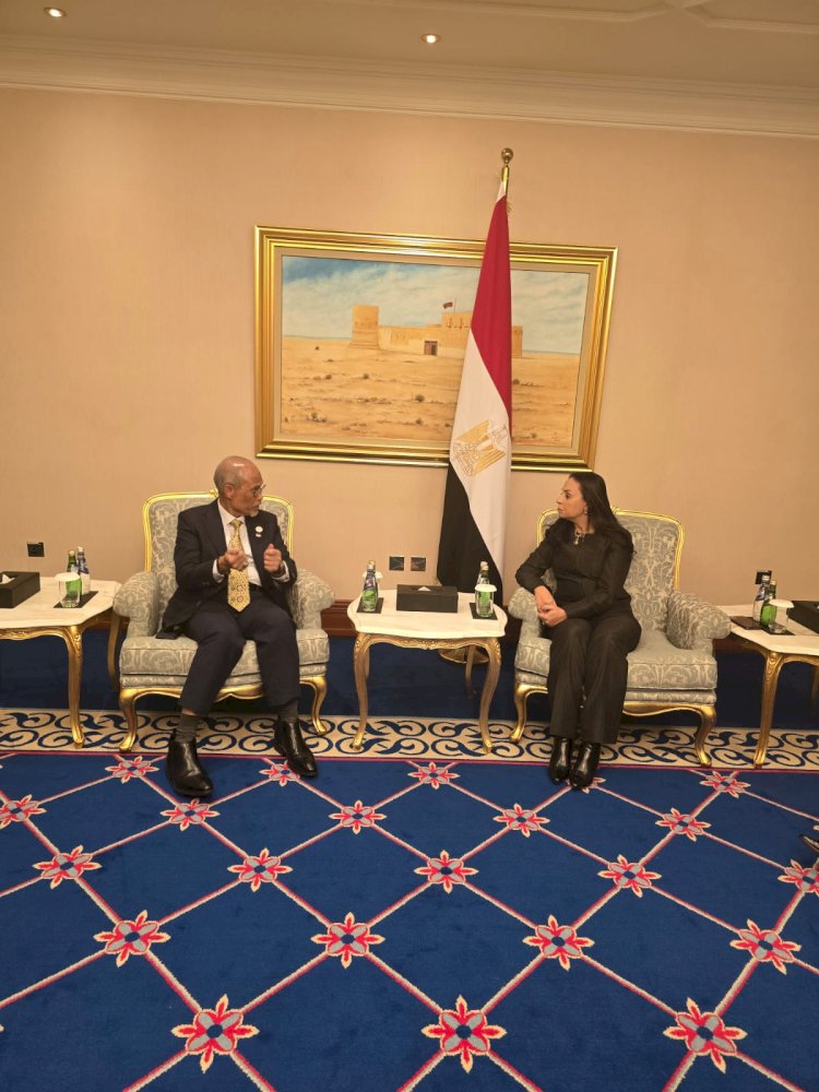 وزيرة التضامن  تلتقي وزير الأسرة والتنمية الاجتماعية بجمهورية سنغافورة بالدوحة