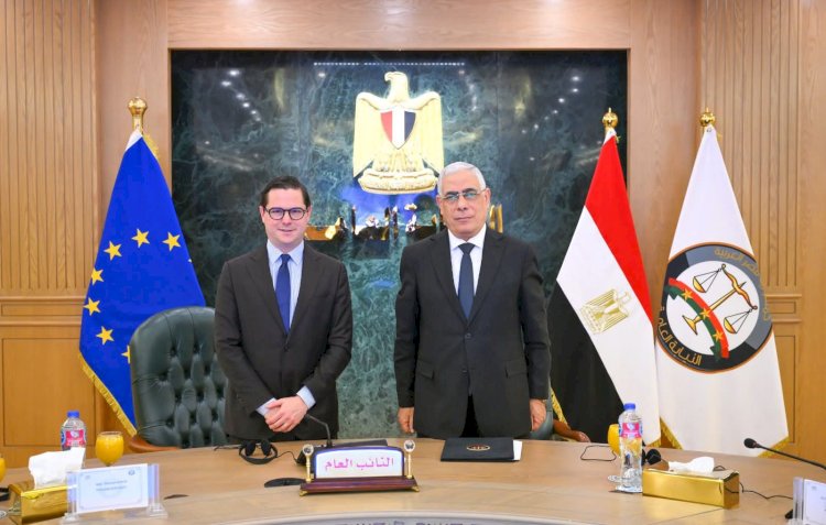 النائب العام يستقبل رئيس وكالة اليوروجست ونائبه ووفدًا من ممثلي الاتحاد الأوروبي