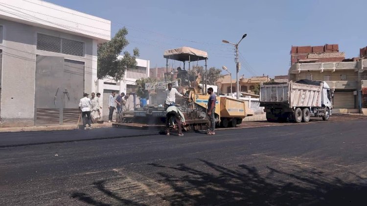 محافظ كفرالشيخ يتابع أعمال الرصف بسيدي سالم